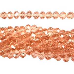 08MM FACETED RONDELLE LIGHT PEACH